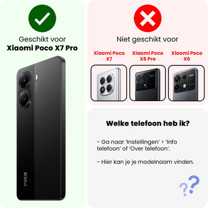 Gehard glazen screenprotector voor Xiaomi Poco X7 Pro met krasbescherming