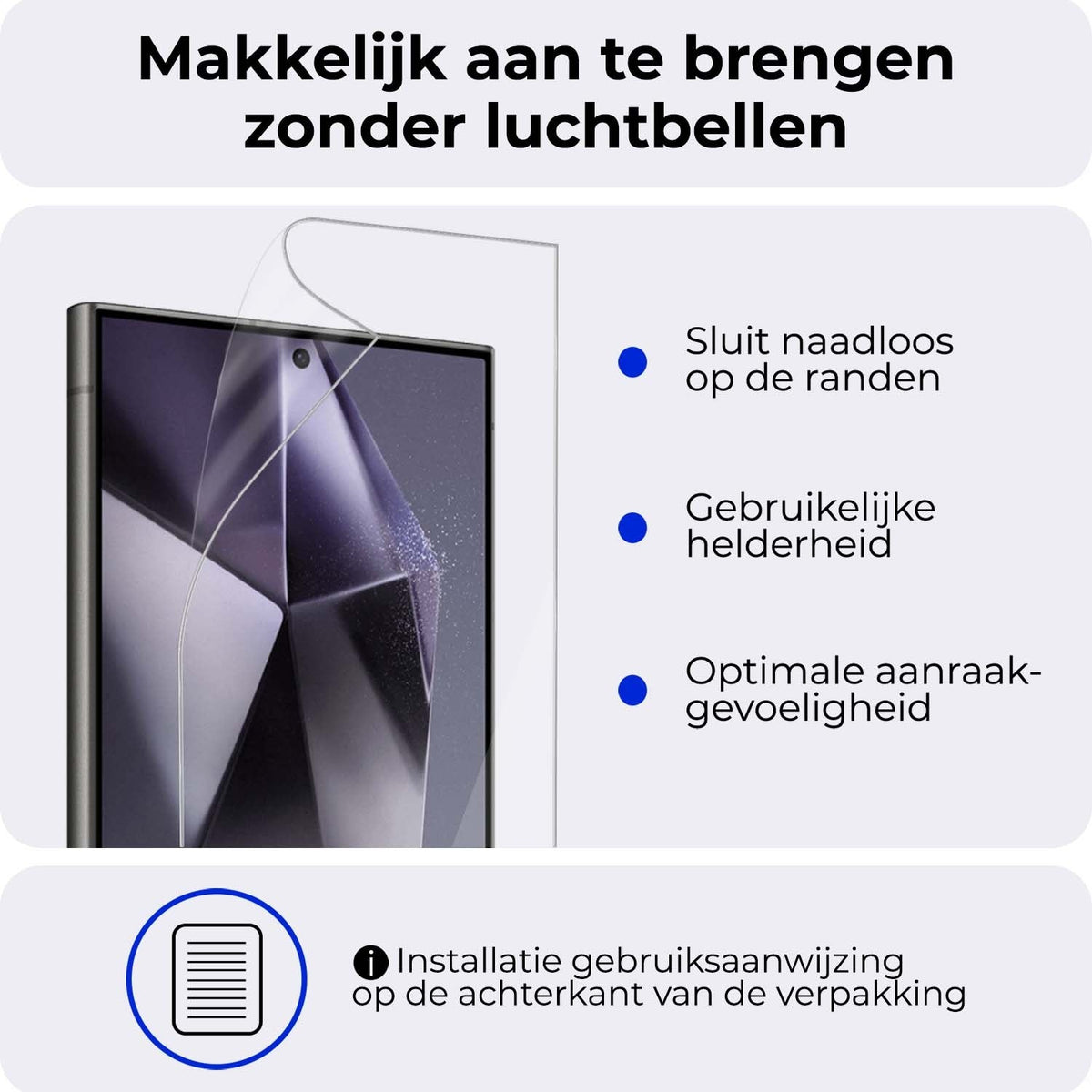 Flexibele screenprotector geschikt voor Samsung Galaxy S24 Ultra