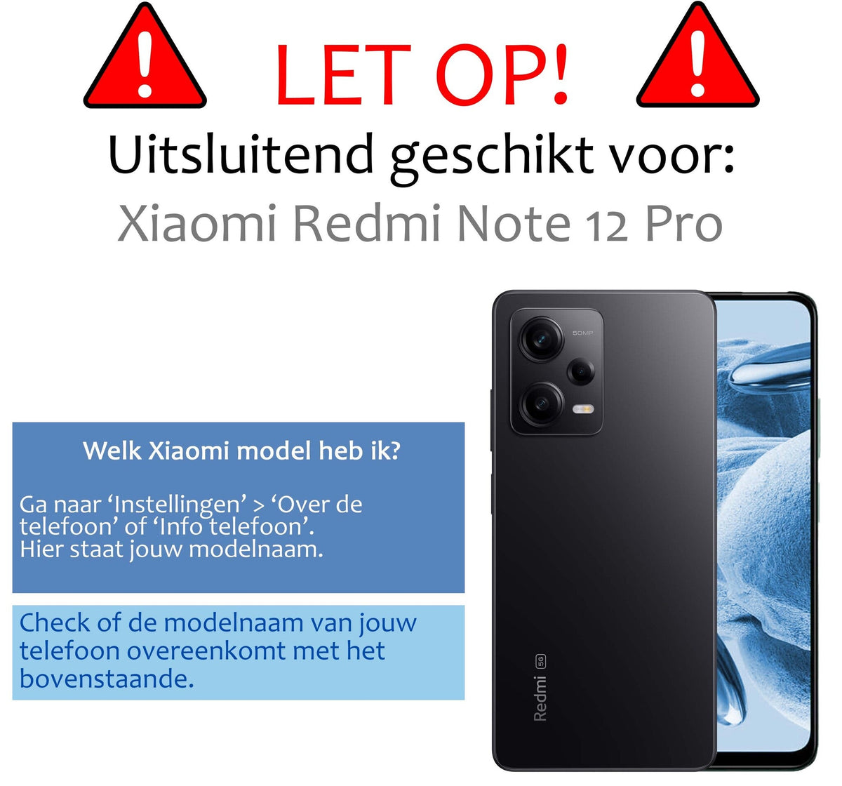 Gehard glazen screenprotector voor Xiaomi Redmi Note 12 Pro met antikraslaag
