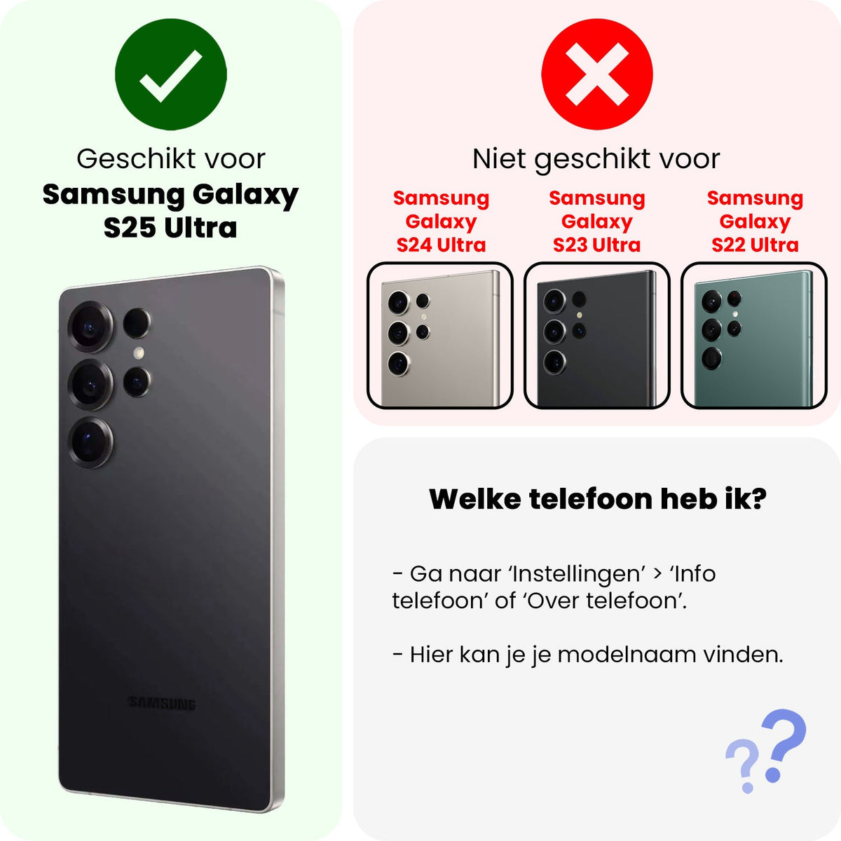 Gehard glazen screenprotector met zwarte randen voor Samsung S25 Ultra
