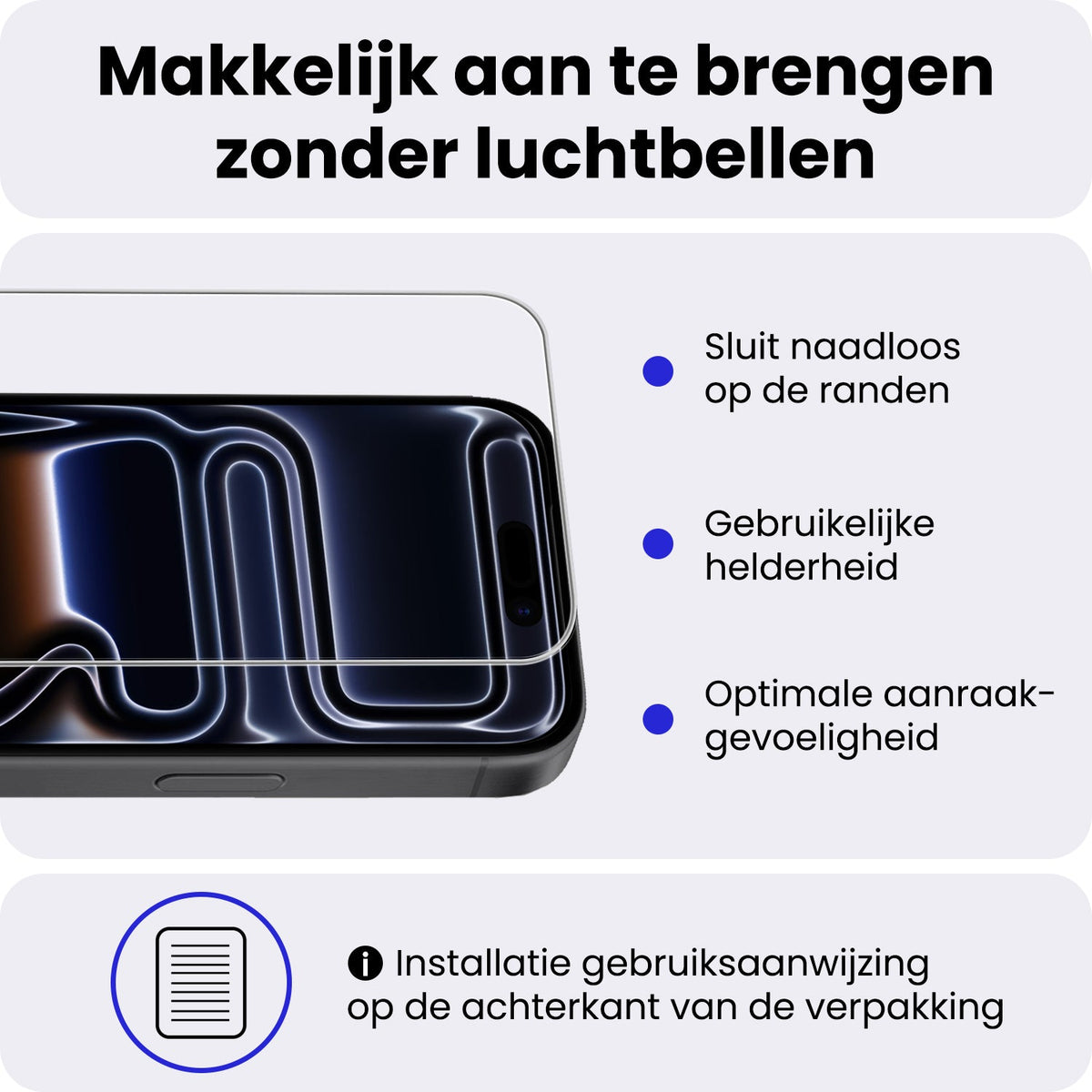 Gehard glazen screenprotector voor iPhone 17 Pro met volledige dekking