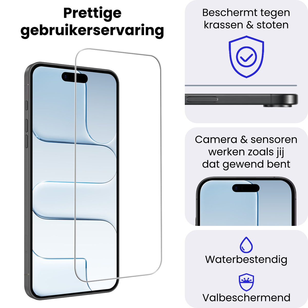 Glazen screenprotector voor iPhone Air met volledige dekking