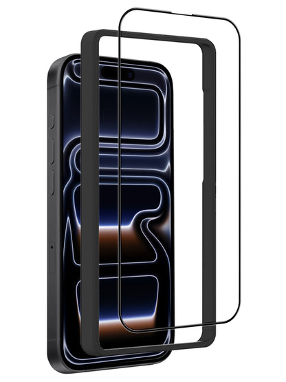 Gehard glazen screenprotector met installatieframe voor iPhone 17 Pro Max