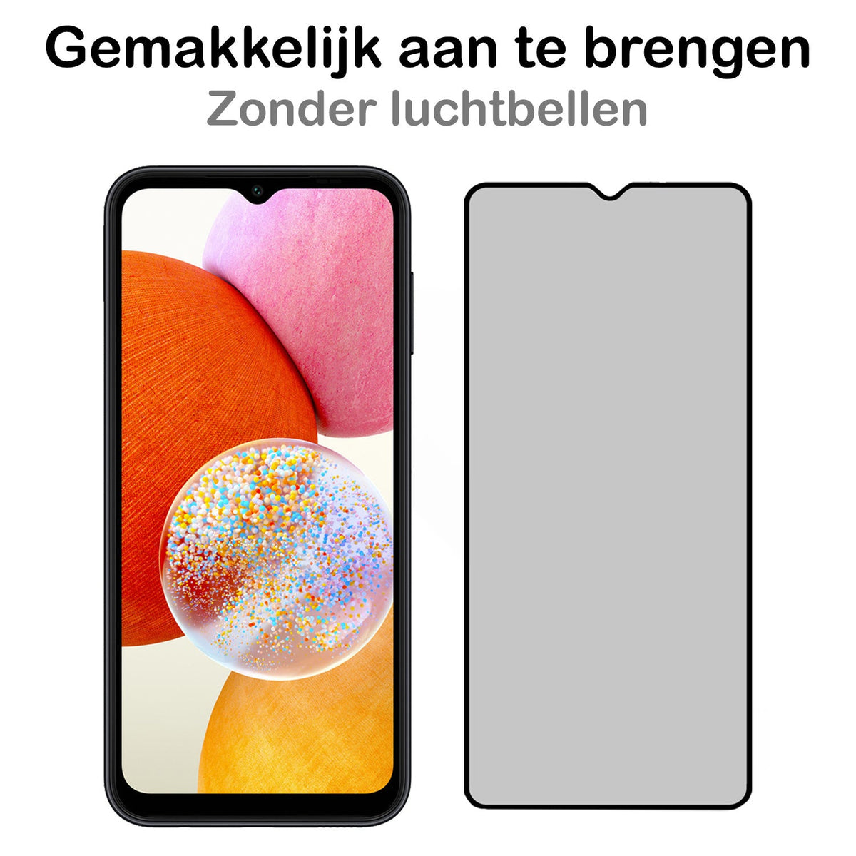 Screenprotector van gehard glas met privacyfilter