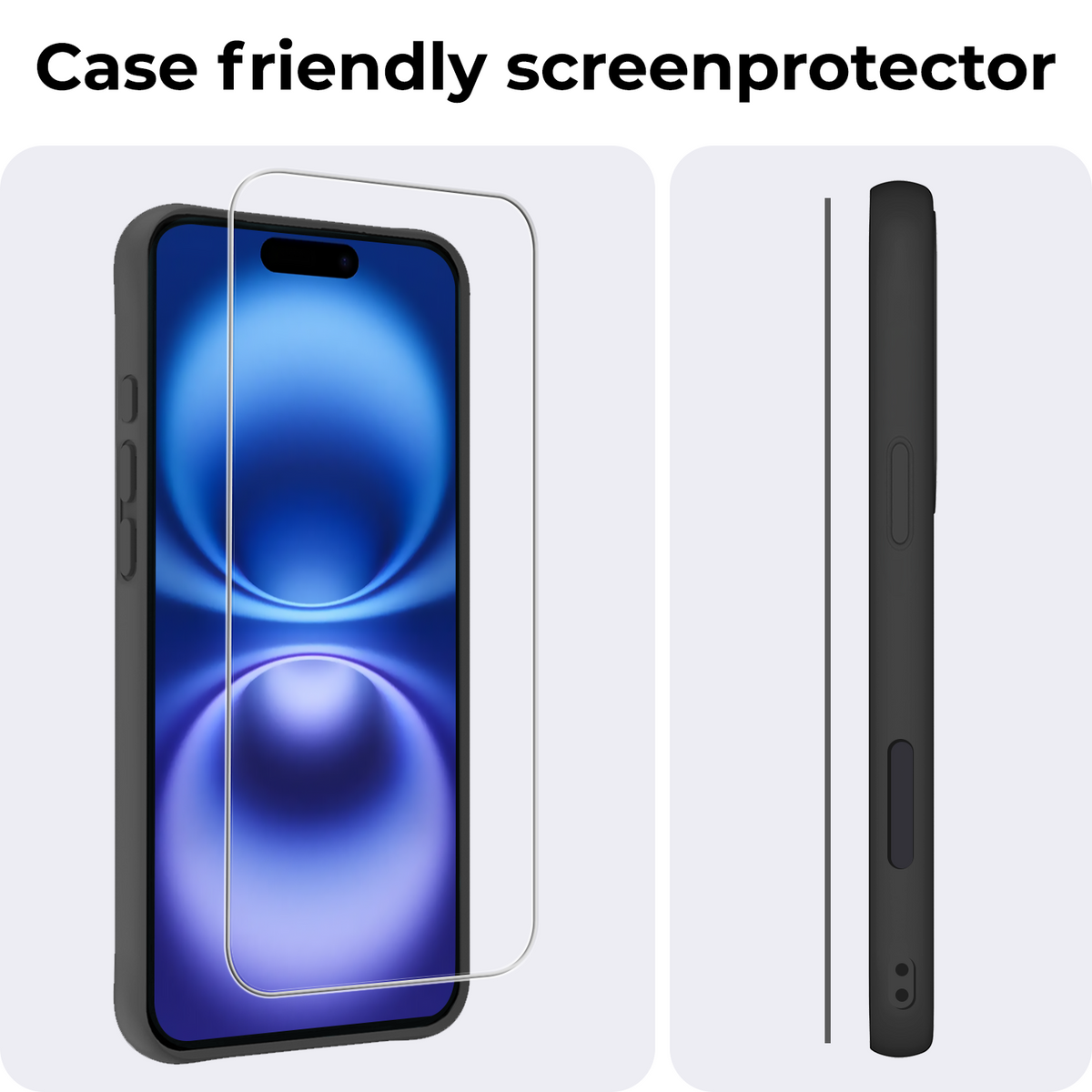 iPhone 16 Screenprotector van gehard glas met volledige dekking