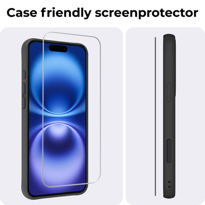 iPhone 16 Screenprotector van gehard glas met volledige dekking