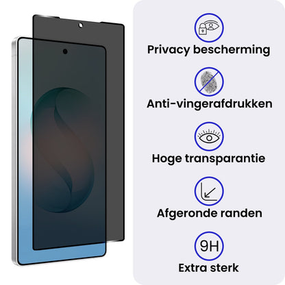 Screenprotector van gehard glas met privacyfilter