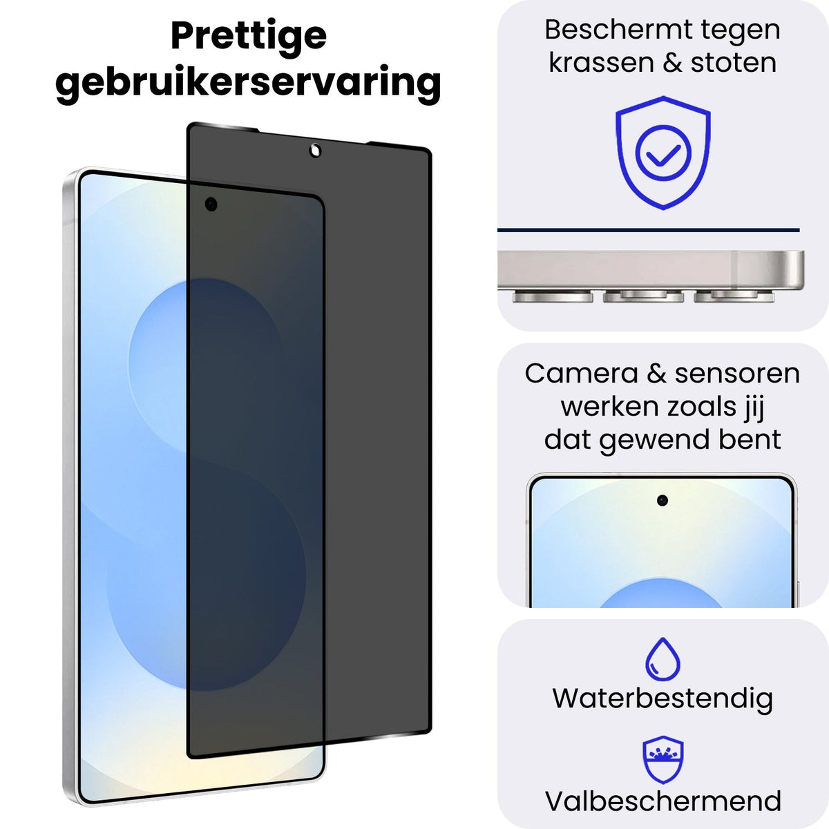 Privacy Screenprotector van Gehard Glas Geschikt voor Samsung Galaxy S25 Ultra