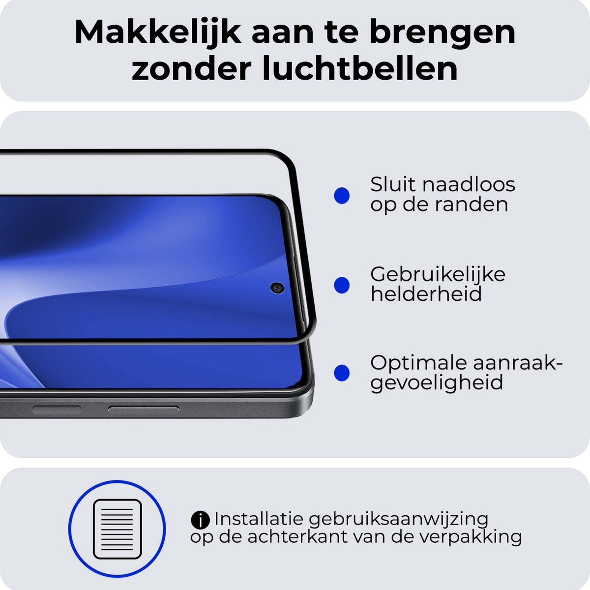 Full screen screenprotector van gehard glas voor OPPO A79