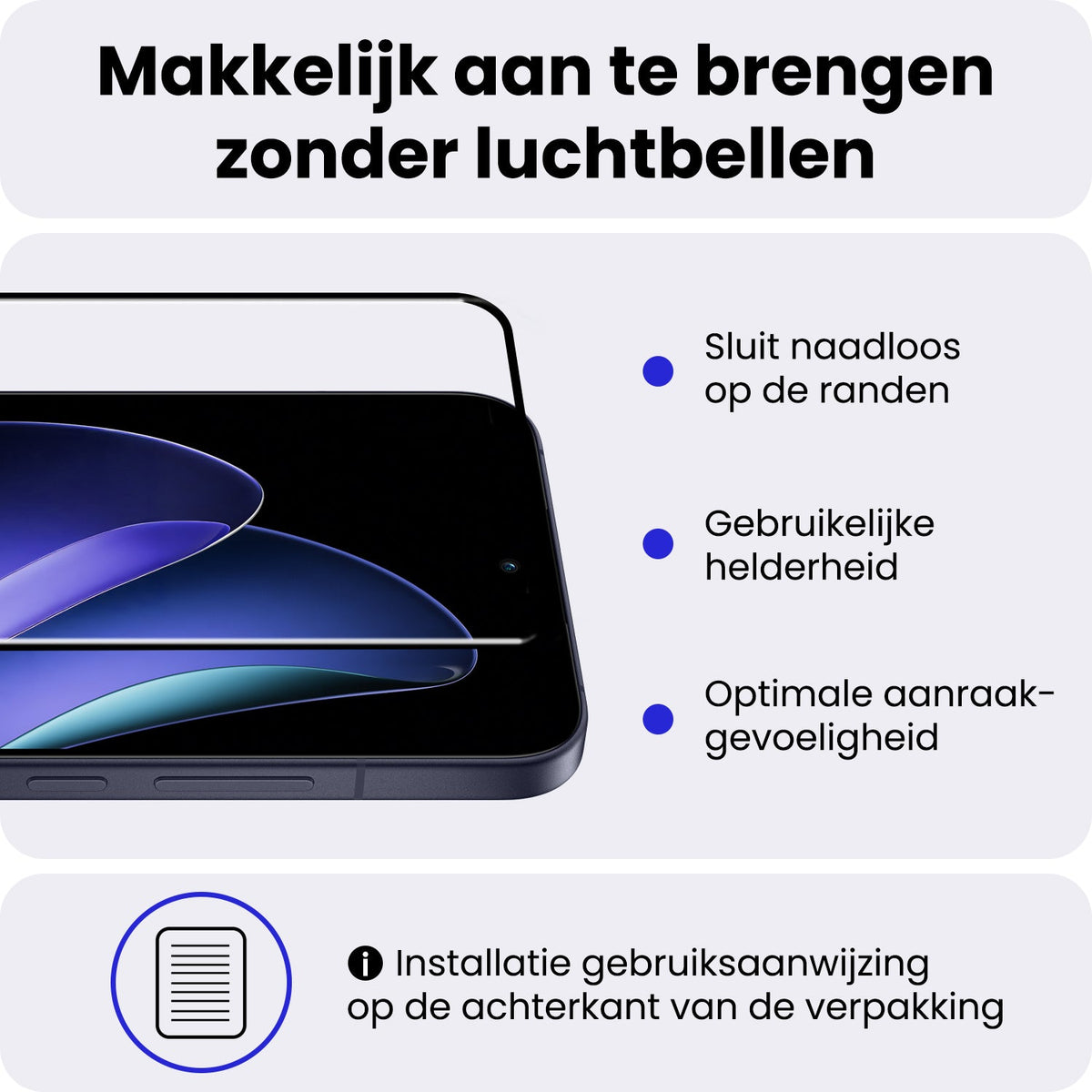 Gehard glazen screenprotector voor OPPO Reno 13 Pro met zwarte randen