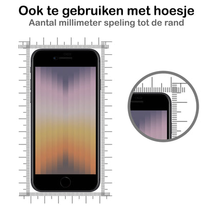 Gehard glazen privacy screenprotector voor iPhone SE 2022