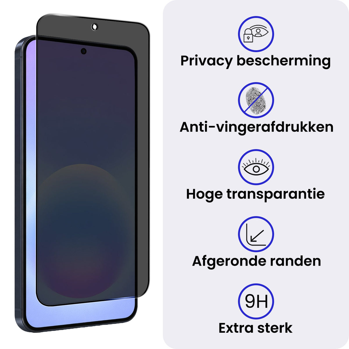 Privacy Screenprotector van Gehard Glas Geschikt voor Samsung A57