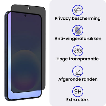 Privacy Screenprotector van Gehard Glas Geschikt voor Samsung A57