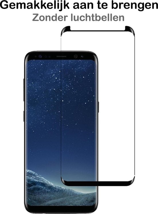 Screenprotector van gehard glas met zwarte randen