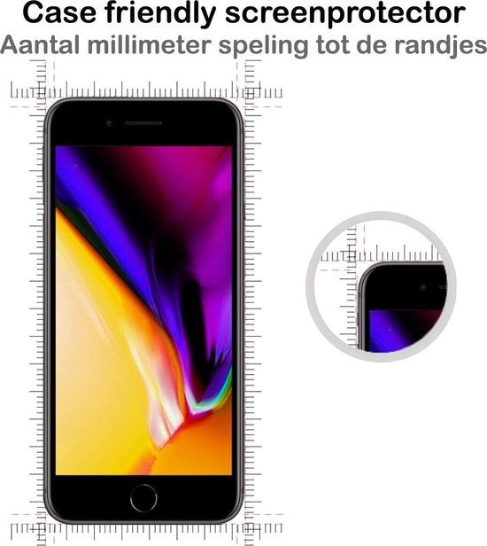 Glazen screenprotector voor iPhone 7/8 Plus met krasbescherming