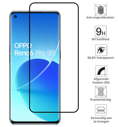 Screenprotector van gehard glas voor OPPO Reno 6 Pro