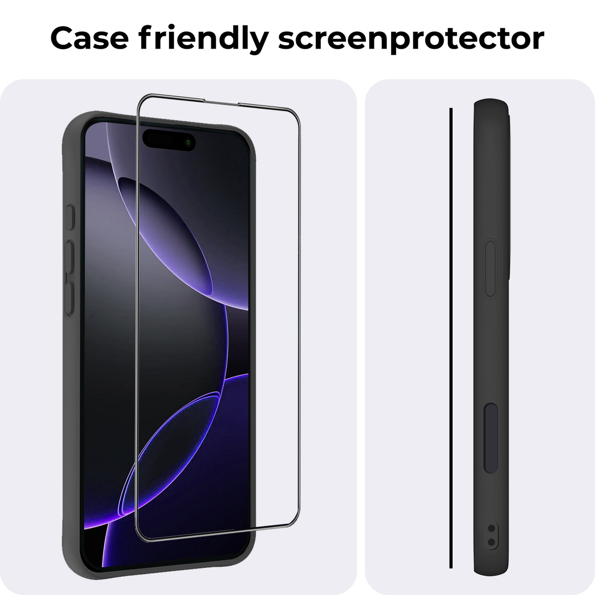 Flexibele glazen screenprotector met installatieframe voor iPhone 16 Pro