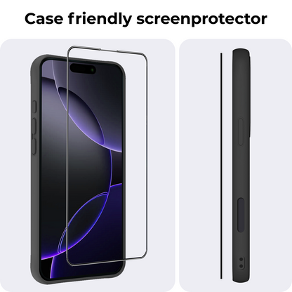 Flexibele glazen screenprotector met installatieframe voor iPhone 16 Pro