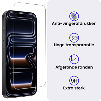 Gehard glazen screenprotector voor iPhone 17 Pro Max met volledige dekking