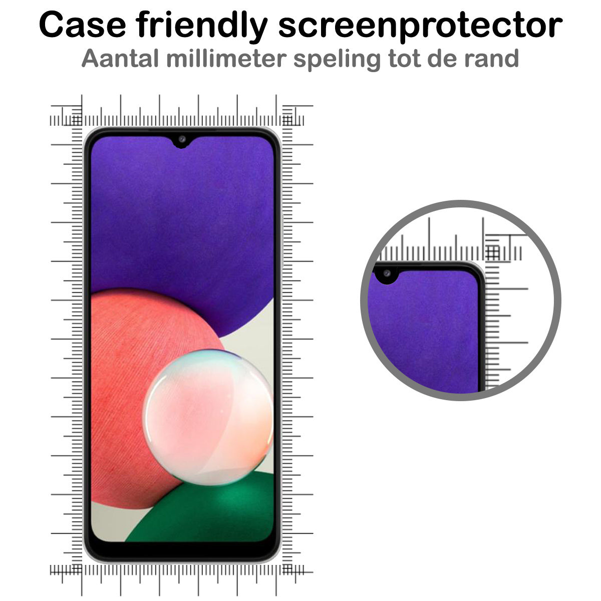 Gehard glazen screenprotector met krasbestendige laag voor Samsung M22