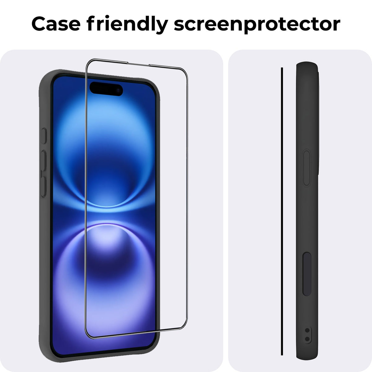 Hybride screenprotector voor iPhone 16 Plus met installatieframe