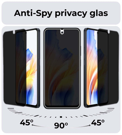 Gehard glazen privacy screenprotector voor OPPO A58