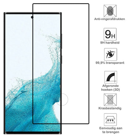 Full Screen Screenprotector van Gehard Glas voor Samsung Galaxy S22 Ultra