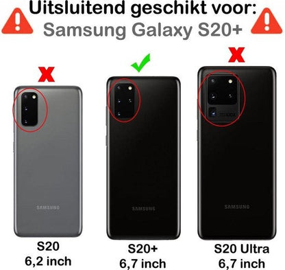 Gehard glas screenprotector met zwarte randen voor Samsung S20 Plus