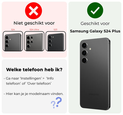 Screenprotector van gehard glas met privacyfilter voor Samsung S24 Plus