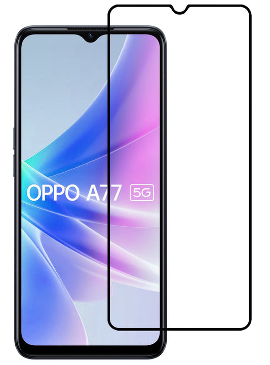 Glazen screenprotector met zwarte randen voor OPPO A77