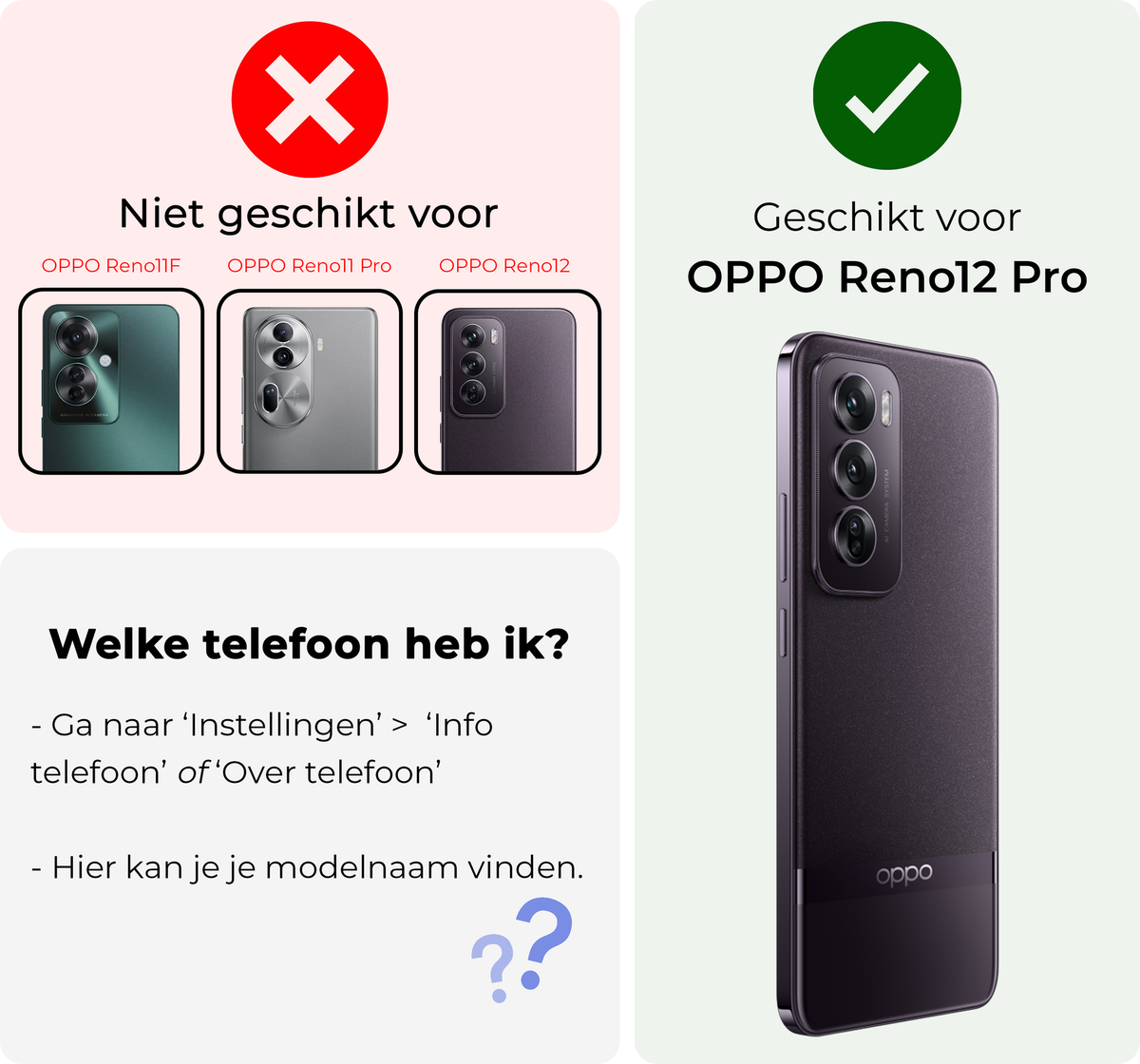 Gehard glazen screenprotector voor OPPO Reno 12 Pro met zwarte randen