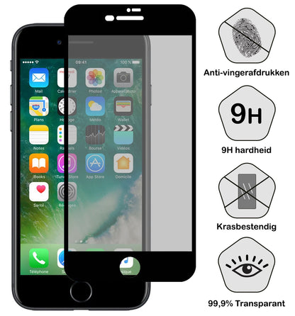 Gehard glazen privacy screenprotector voor iPhone 7