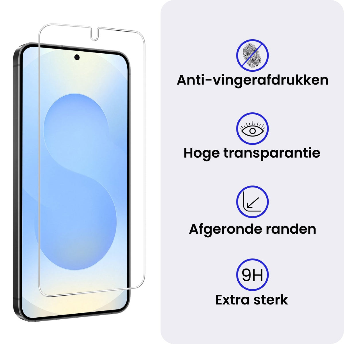 Gehard glazen screenprotector met installatieframe voor Samsung S25