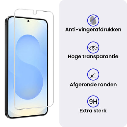 Gehard glazen screenprotector met installatieframe voor Samsung S25