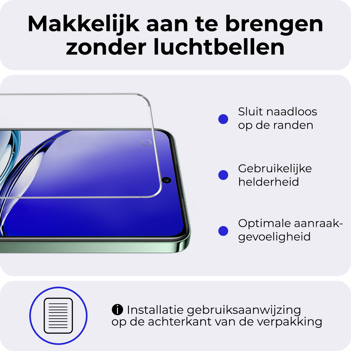 Gehard glazen screenprotector voor Oppo Reno 12 F
