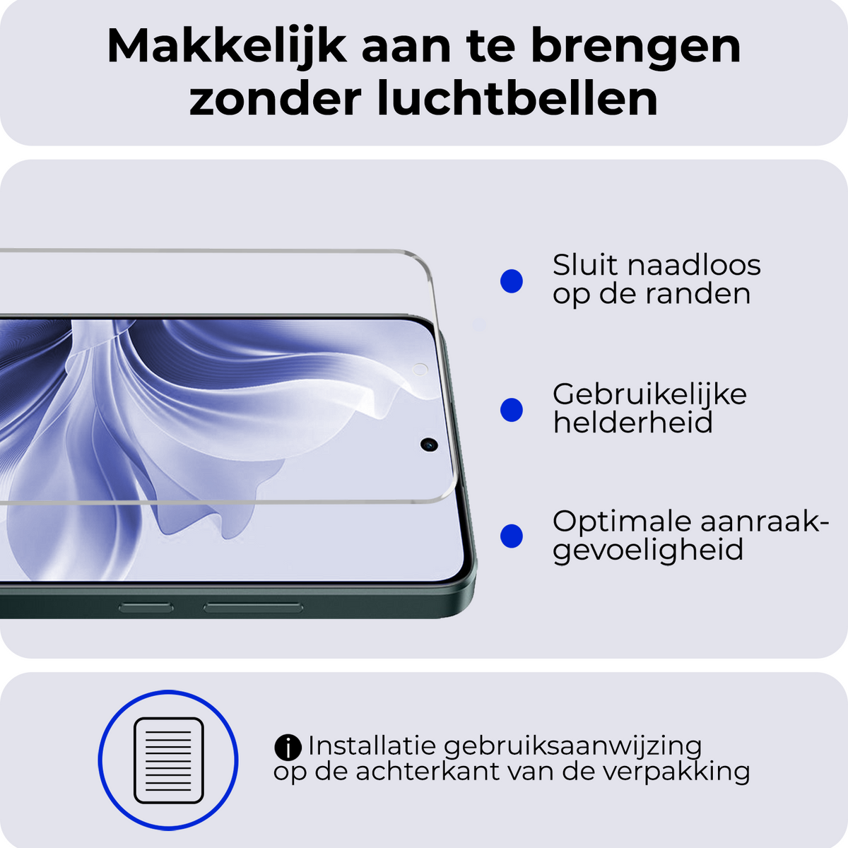 Screenprotector van gehard glas voor OPPO Reno 11F