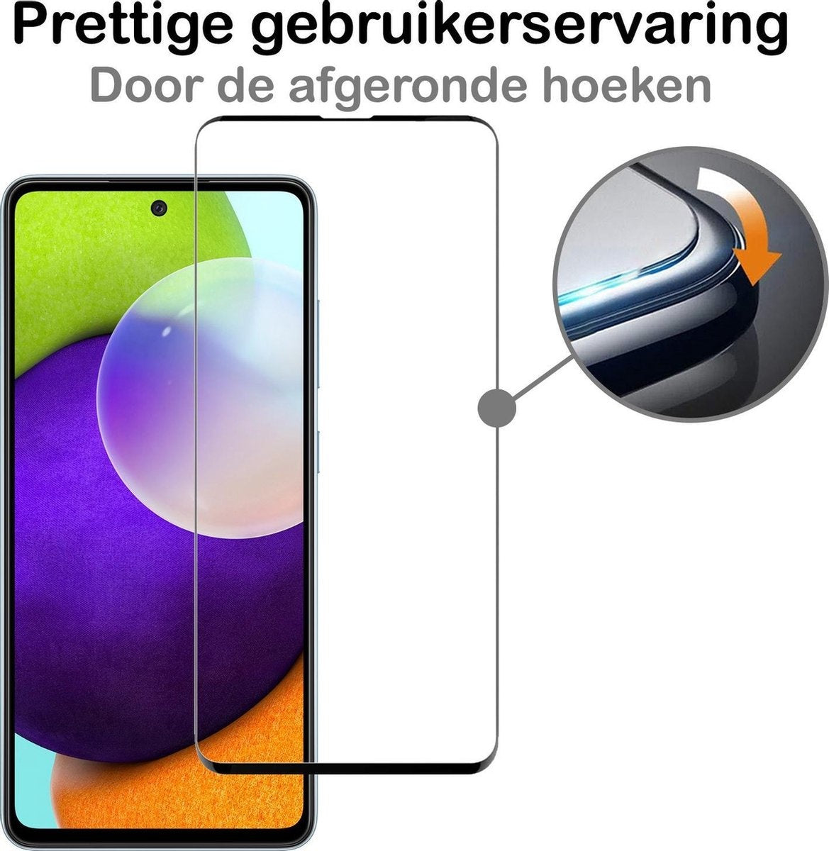 Full Screen Gehard Glazen Screenprotector Geschikt Voor Samsung A52