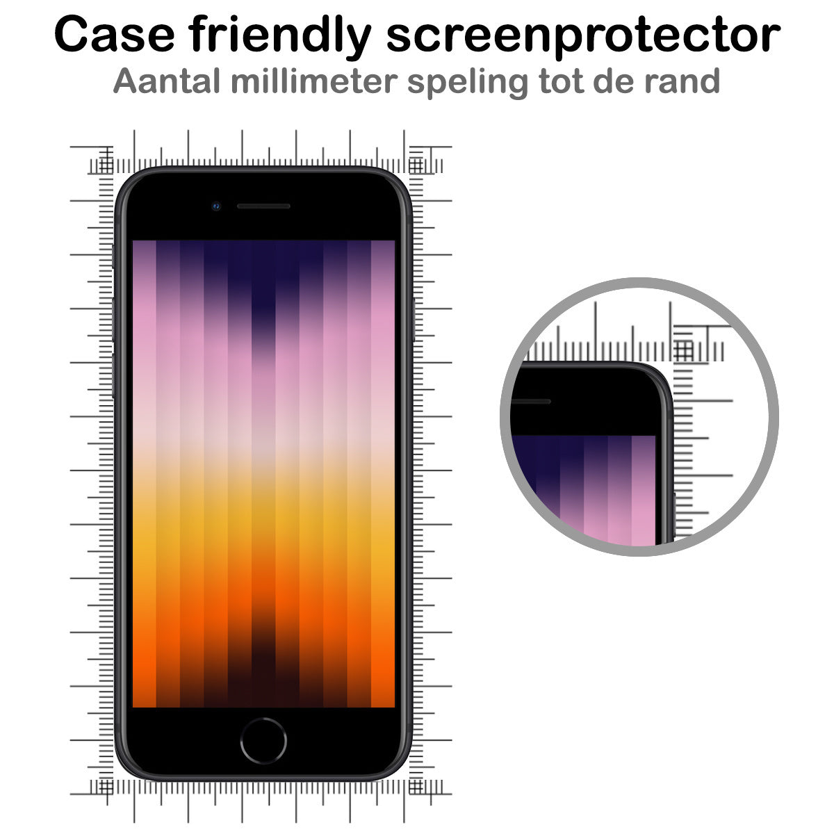 Screenprotector van gehard glas voor iPhone SE 2022