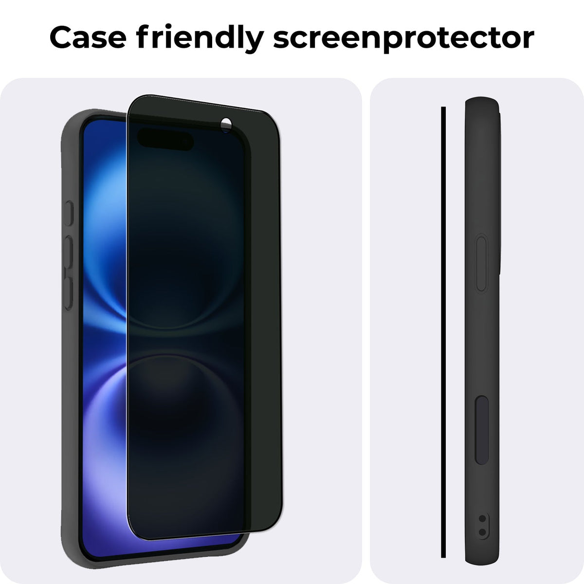 Screenprotector van gehard glas met privacyfilter voor iPhone 16 Plus