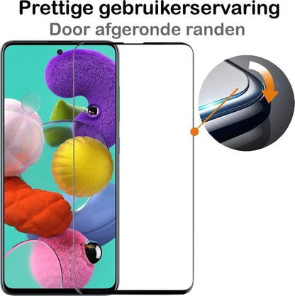 Full Screen Screenprotector Gehard Glas Geschikt Voor Samsung A51