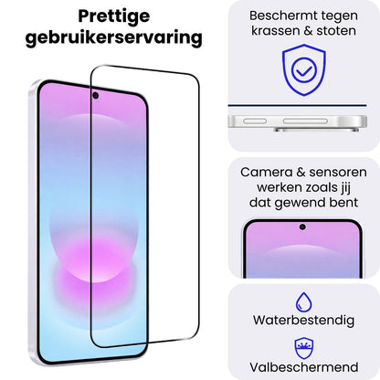 Full Screen Screenprotector van Gehard Glas Geschikt voor Samsung A37
