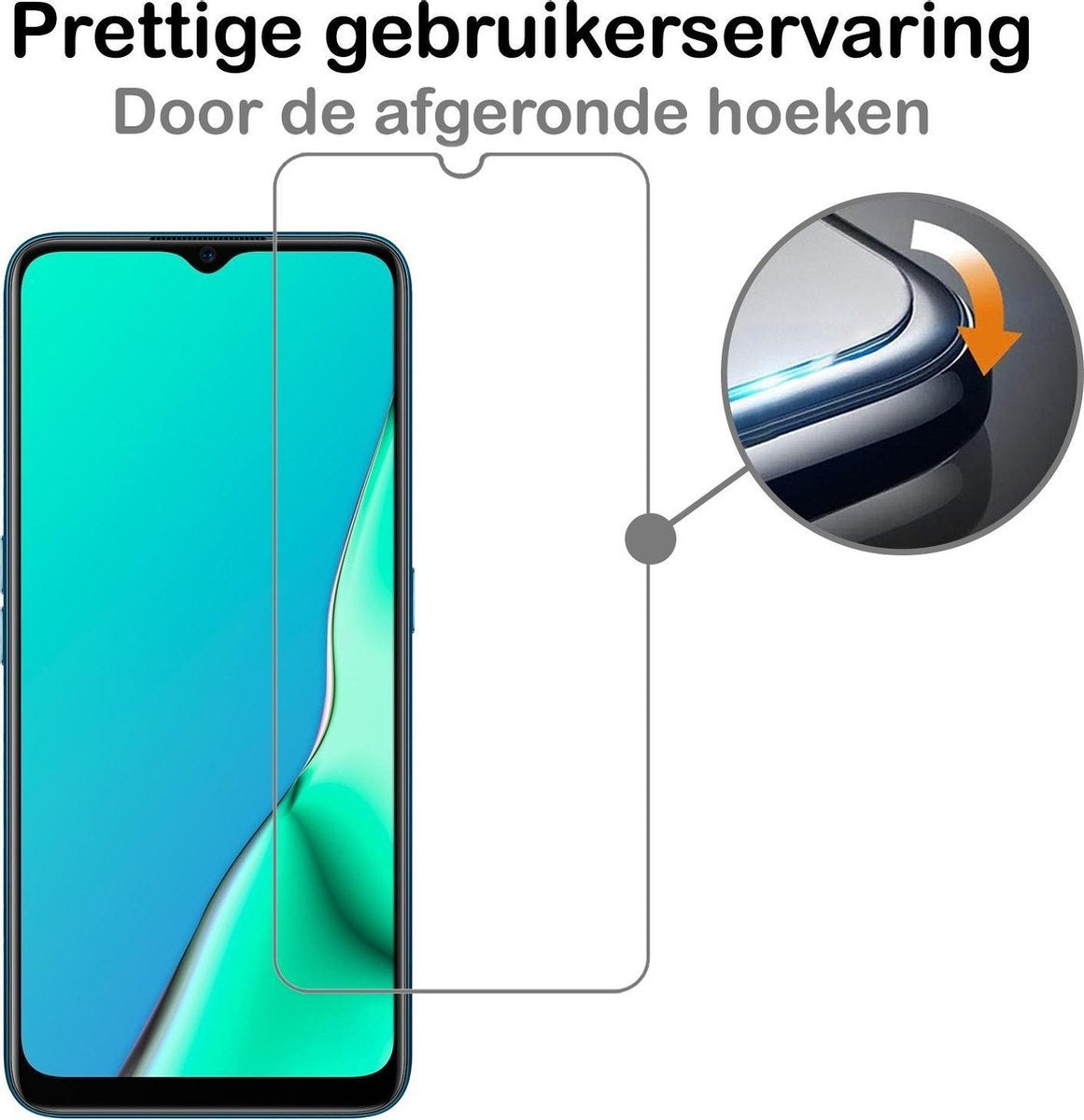 Screenprotector van gehard glas voor OPPO A5 2020