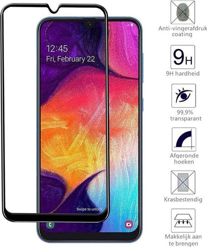 Full Screen Screenprotector van Gehard Glas Geschikt voor Samsung Galaxy A40