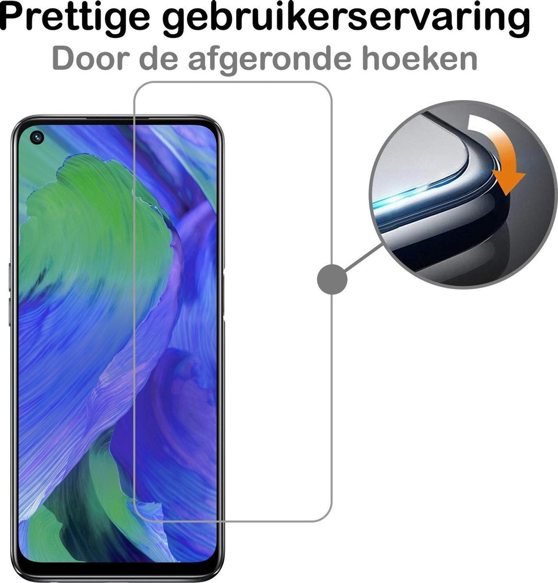Gehard glazen screenprotector voor OPPO A54 5G met antikrasbescherming