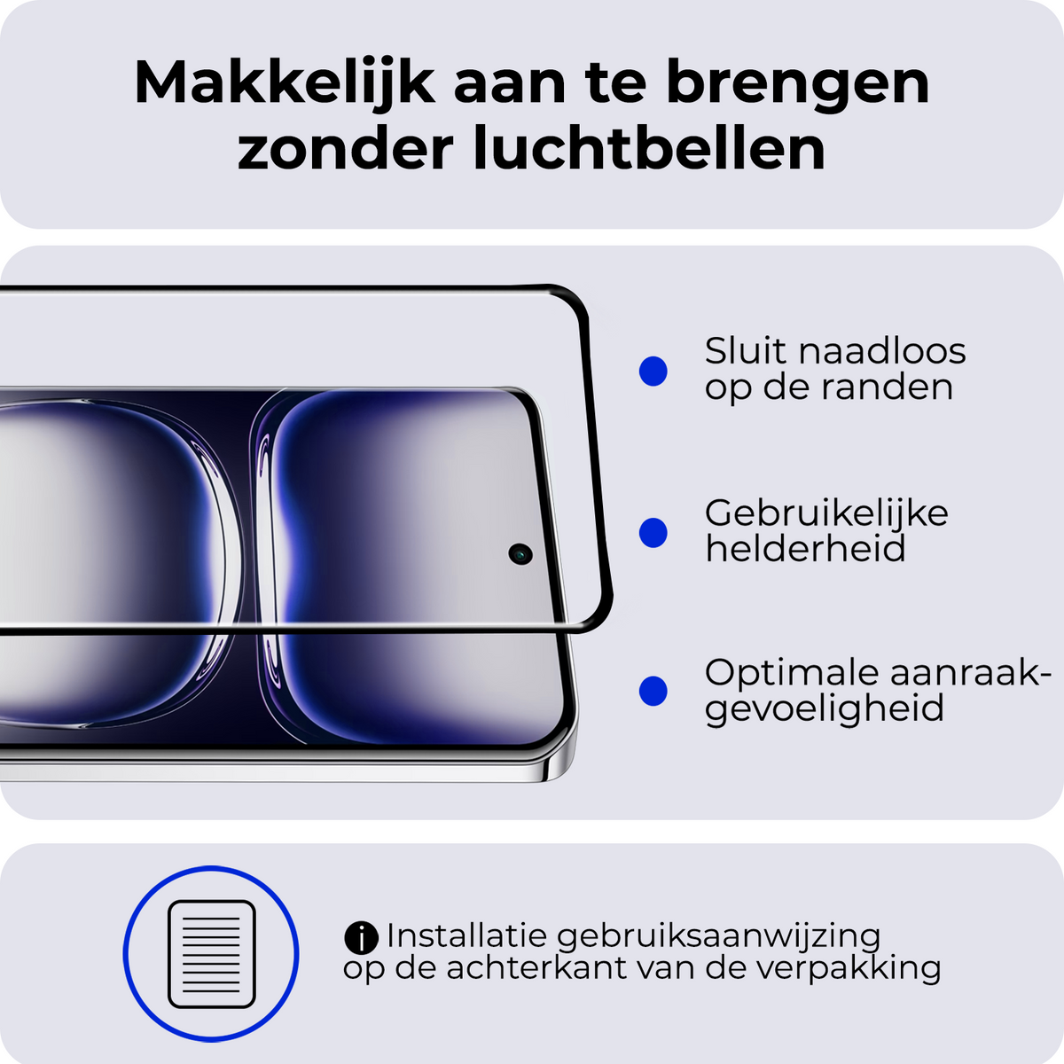 Screenprotector van gehard glas voor OPPO Reno 12