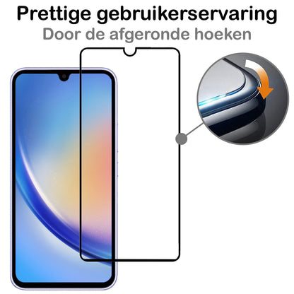 Full Screen Screenprotector van Gehard Glas voor Samsung A34