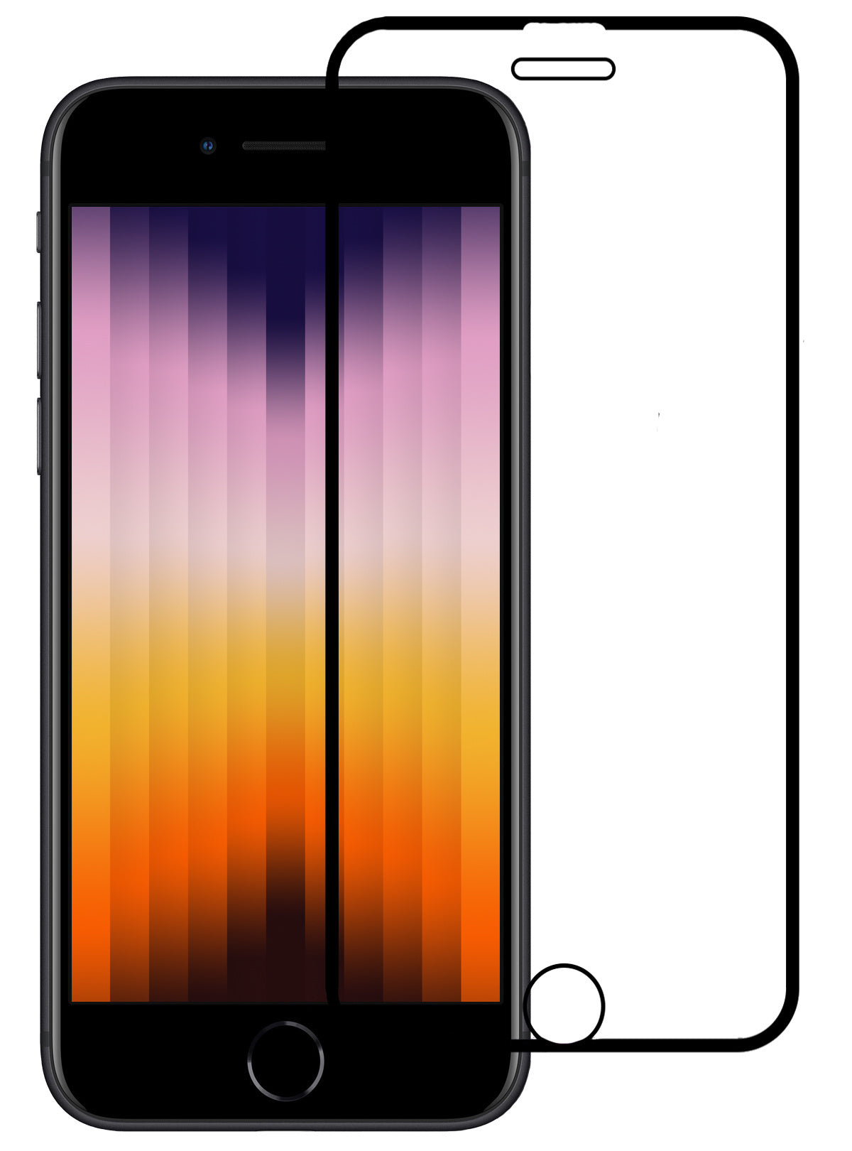 Full screen screenprotector van gehard glas voor iPhone SE 2022