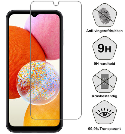 Screenprotector van gehard glas voor Samsung A14