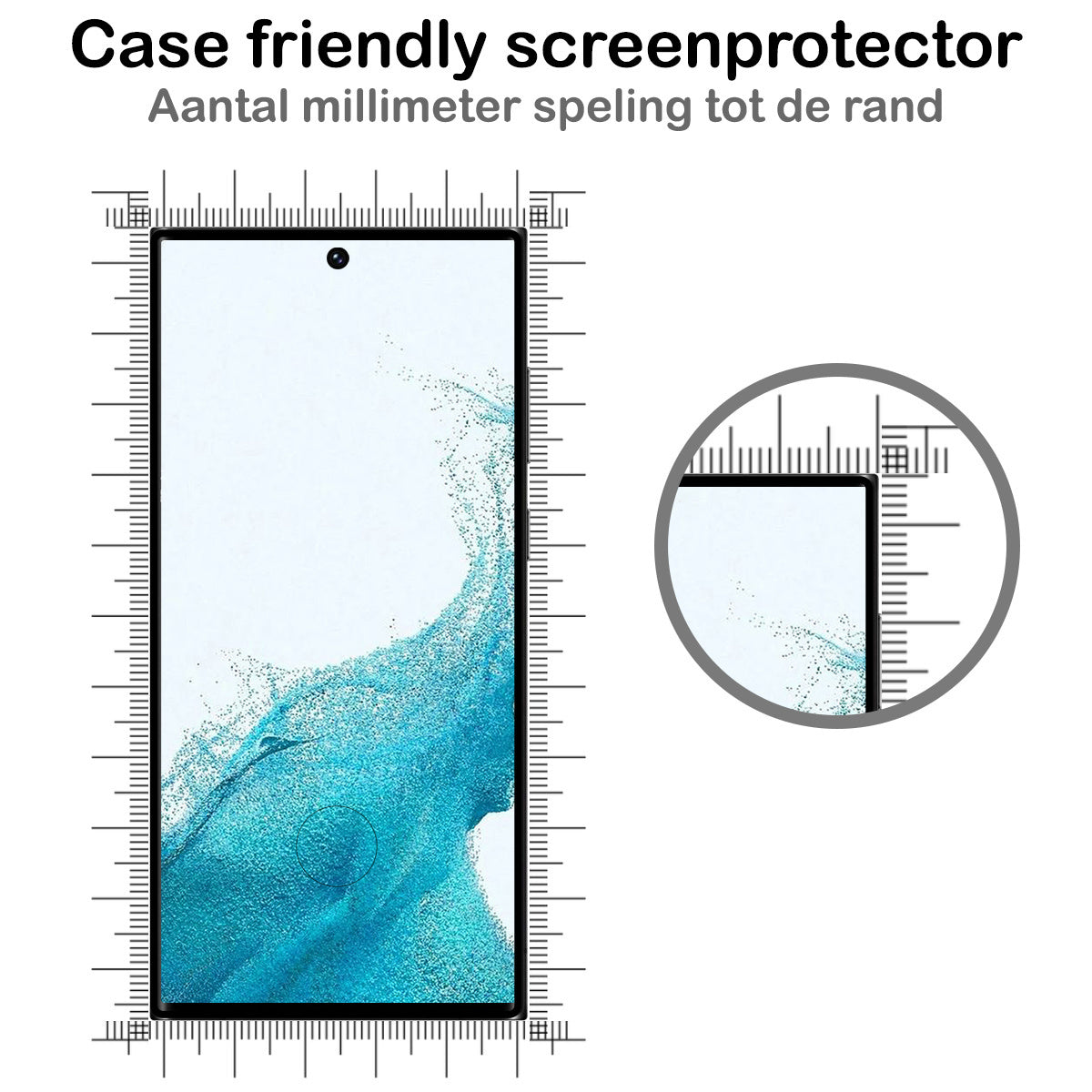 Full Screen Screenprotector van Gehard Glas voor Samsung Galaxy S22 Ultra
