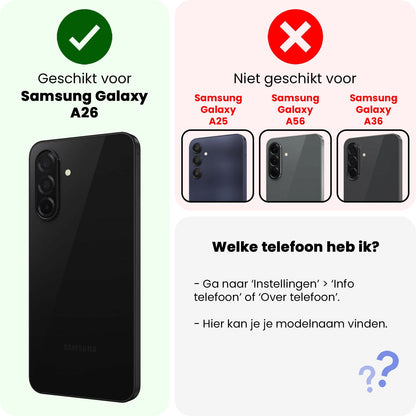 Gehard glazen privacy screenprotector voor Samsung Galaxy A26